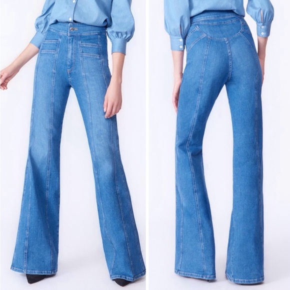 Veronica Beard Denim Flare Jeans - Picture 6 of 6